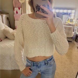 Altar'd State Cream Knit Sweater